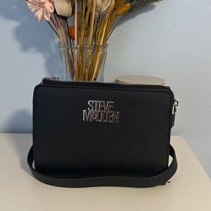 Steve Madden Black Crossbody with Silver Accents